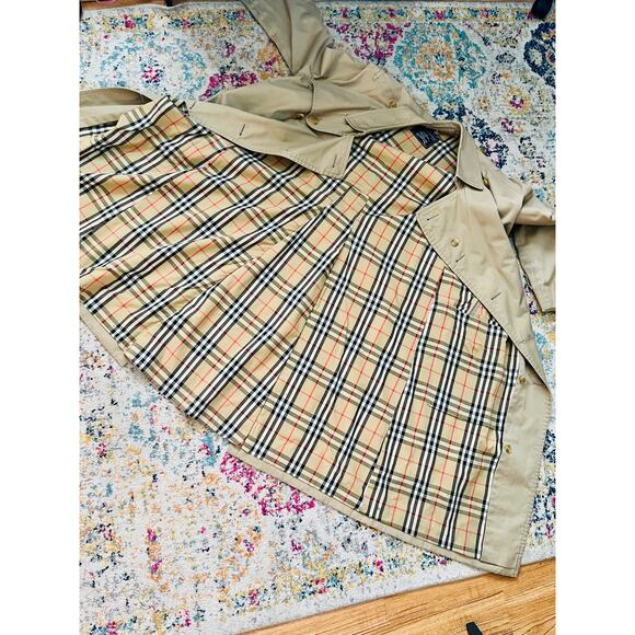Original Burberry London Women's Trench Coat Nova Check Tartan w/ Liner Vest - Picture 12 of 13